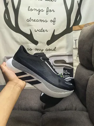Adidas Black White Knit Mesh Upper Sculpted Segmented Midsole Lifestyle Sneakers 5