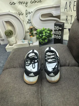 Adidas Black White Low-Top Leather-and-Synthetic Upper Lifestyle Sneakers 18
