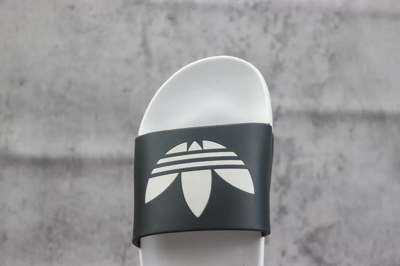 Adidas Black White Minimalist Molded EVA Sole Slippers 5