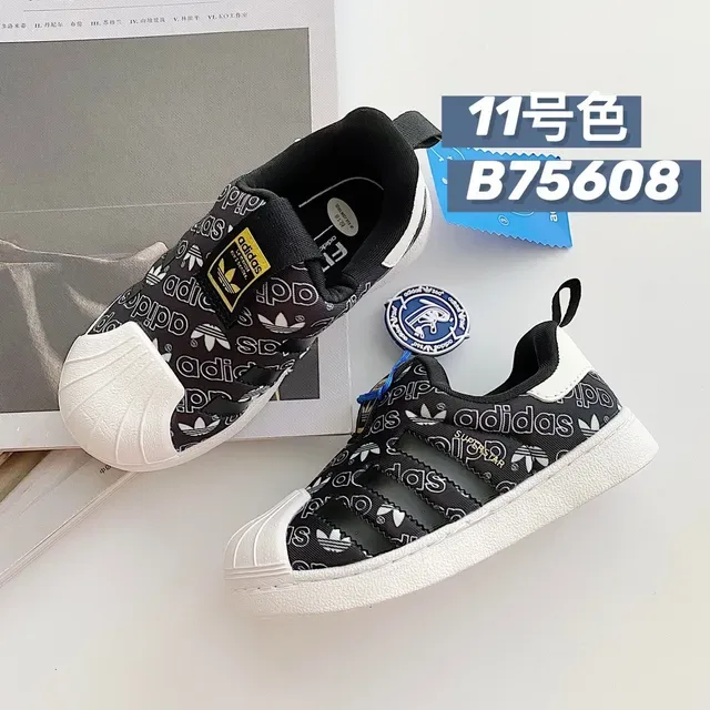 Adidas Black White Slip-On Elasticated Vamp Lifestyle Sneakers 23