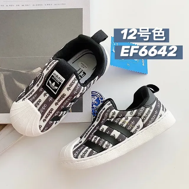 Adidas Black White Slip-On Elasticated Vamp Lifestyle Sneakers 24