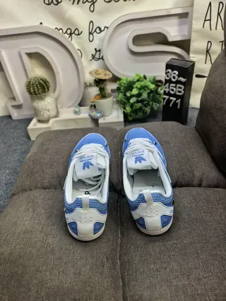 Adidas Blue and White Mesh Low-Top Athletic Sneakers 8