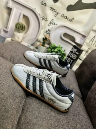Adidas Brown Beige Suede Upper Three Off-White Stripes Lifestyle Sneakers 7