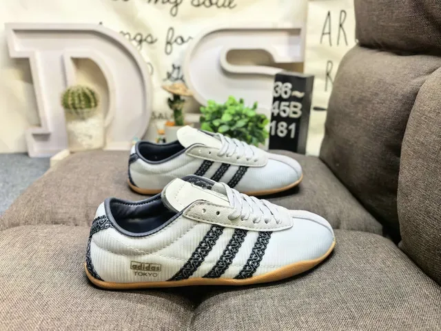 Adidas Brown Beige Suede Upper Three Off-White Stripes Lifestyle Sneakers 11