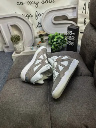 Adidas Brown White Low-Top Suede-Mesh Hybrid Lifestyle Sneakers 6