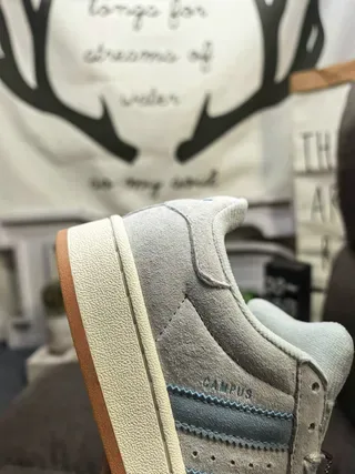 Adidas Campus Light Gray and Blue Lifestyle Sneakers 3