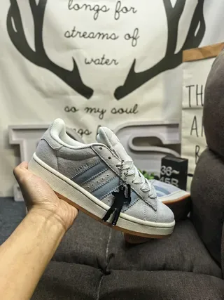 Adidas Campus Light Gray and Blue Lifestyle Sneakers 5