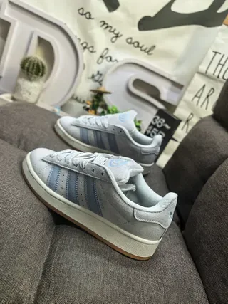 Adidas Campus Light Gray and Blue Lifestyle Sneakers 7