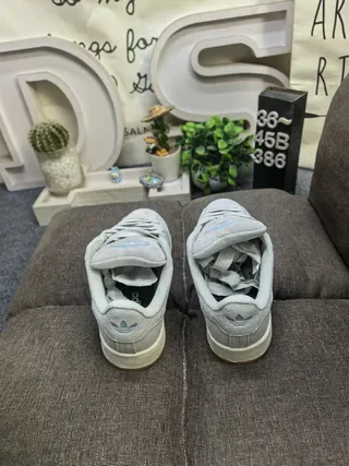 Adidas Campus Light Gray and Blue Lifestyle Sneakers 8