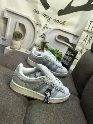 Adidas Campus Light Gray and Blue Lifestyle Sneakers 9