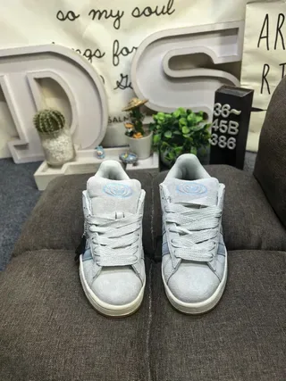 Adidas Campus Light Gray and Blue Lifestyle Sneakers 10