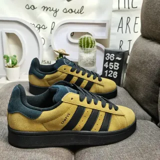 Adidas Campus Mustard Yellow and Navy Lifestyle Sneakers