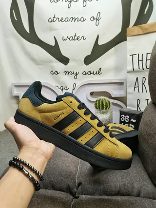 Adidas Campus Mustard Yellow and Navy Lifestyle Sneakers 5