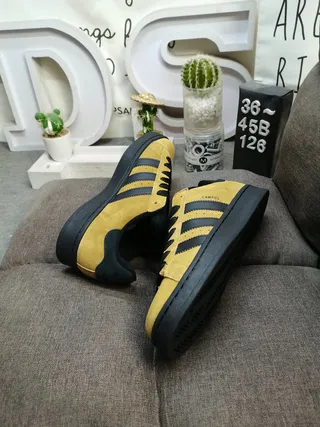 Adidas Campus Mustard Yellow and Navy Lifestyle Sneakers 6