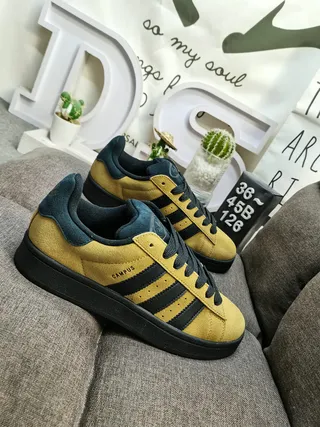 Adidas Campus Mustard Yellow and Navy Lifestyle Sneakers 9