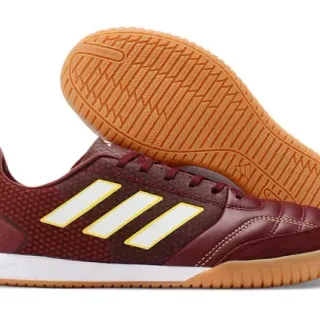 Adidas Copa Burgundy White Low-Top Perforated Heel Indoor Soccer Shoes