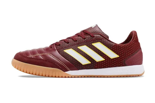 Adidas Copa Burgundy White Low-Top Perforated Heel Indoor Soccer Shoes 2