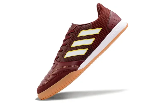 Adidas Copa Burgundy White Low-Top Perforated Heel Indoor Soccer Shoes 3