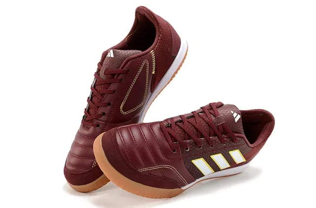 Adidas Copa Burgundy White Low-Top Perforated Heel Indoor Soccer Shoes 4