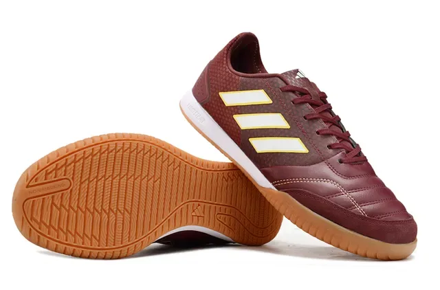 Adidas Copa Burgundy White Low-Top Perforated Heel Indoor Soccer Shoes 5