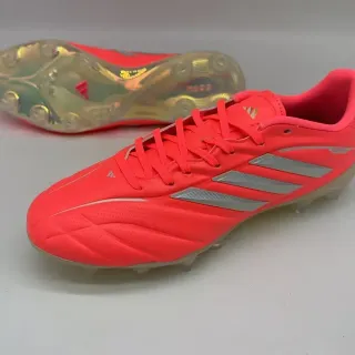 Adidas Copa लाल चांदी लो-कट लेस-अप क्विल्टेड टो कैप फर्म ग्राउंड फुटबॉल जूते