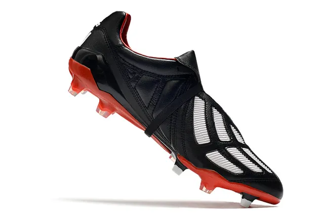 Adidas Copa Rouge Argent Cuir Matelassé Supérieur Panneau de Trois Rayures Terrain Firme Chaussures de Football 10