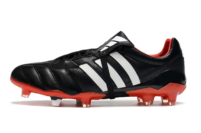 Adidas Copa Rouge Argent Cuir Matelassé Supérieur Panneau de Trois Rayures Terrain Firme Chaussures de Football 18