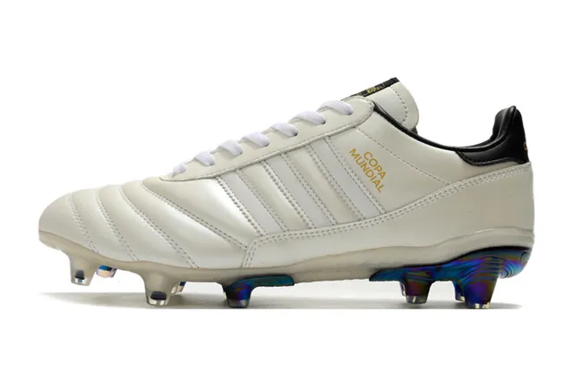 Adidas Copa White Multicolor Quilted Leather Upper Three-Stripe Side Panel Firm-Ground Soccer Shoes 13