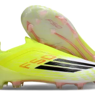 Adidas F50 Neon Yellow Black Firm-Ground Soccer Shoes