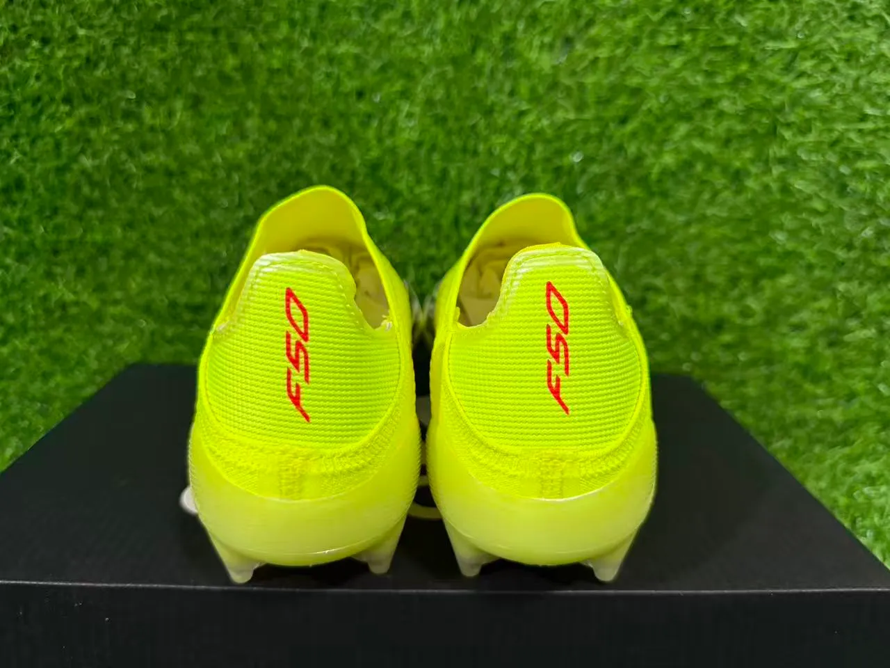 Adidas F50 Neon Yellow Black Firm-Ground Soccer Shoes 2