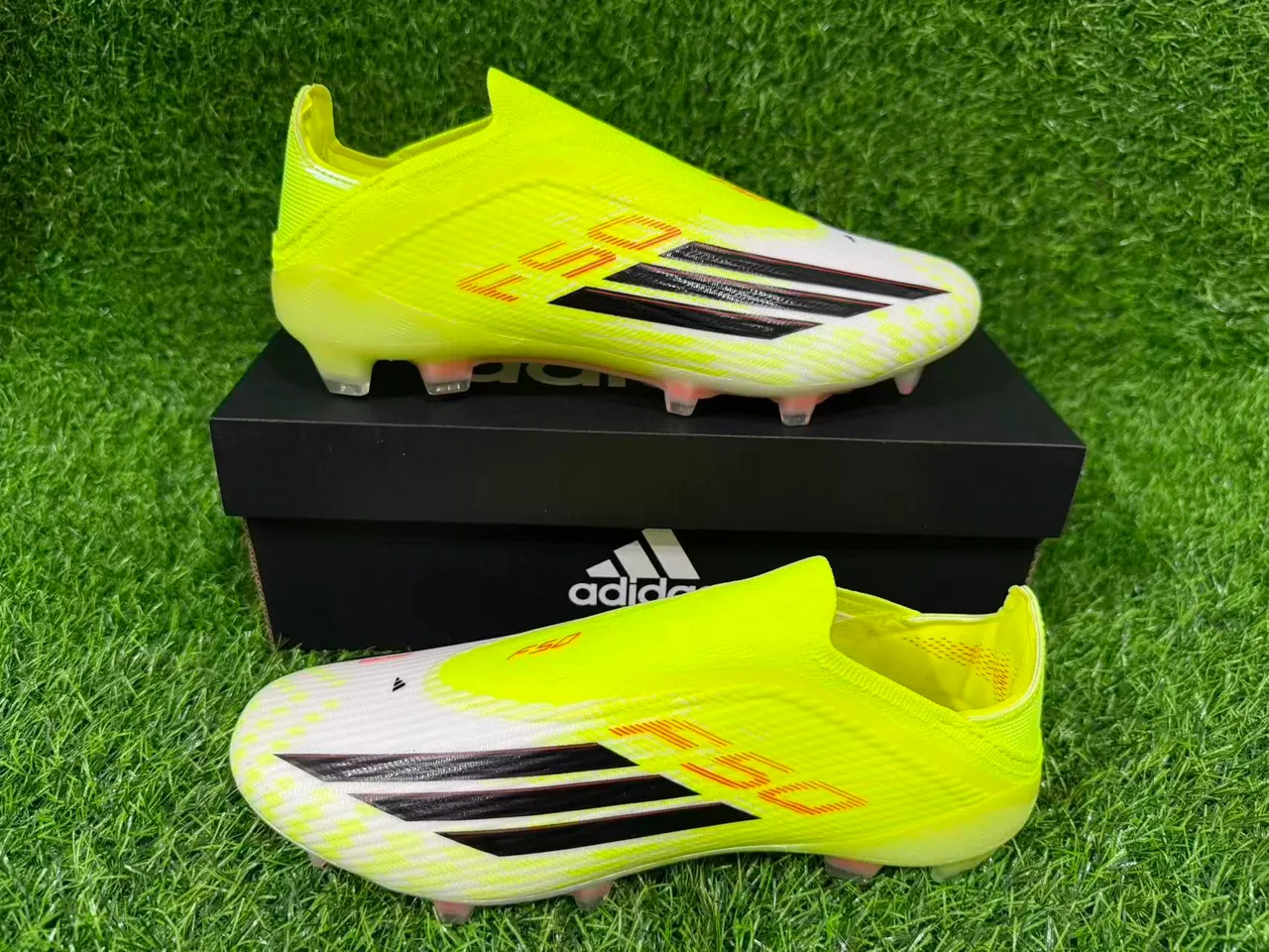Adidas F50 Neon Yellow Black Firm-Ground Soccer Shoes 3