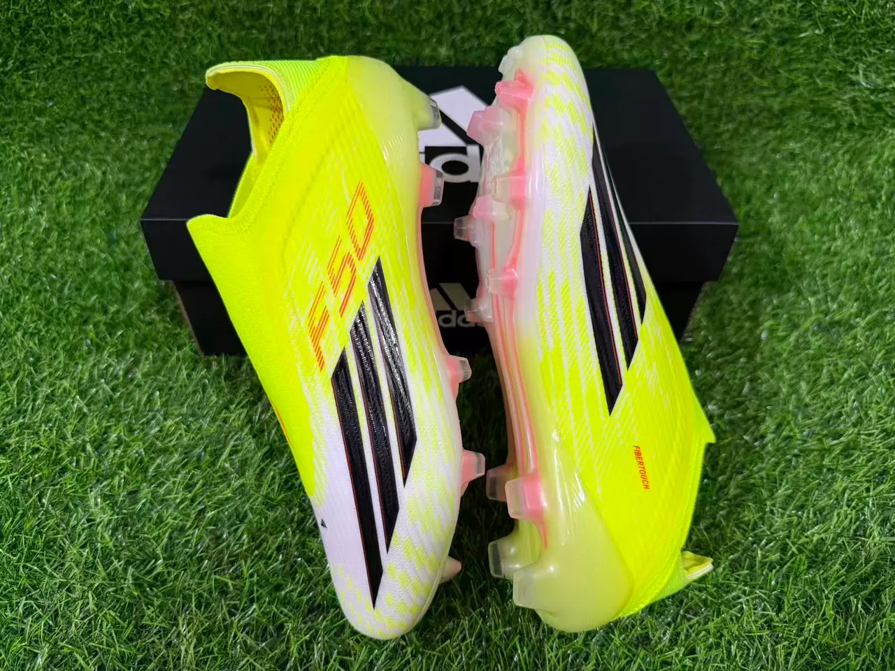 Adidas F50 Neon Yellow Black Firm-Ground Soccer Shoes 4