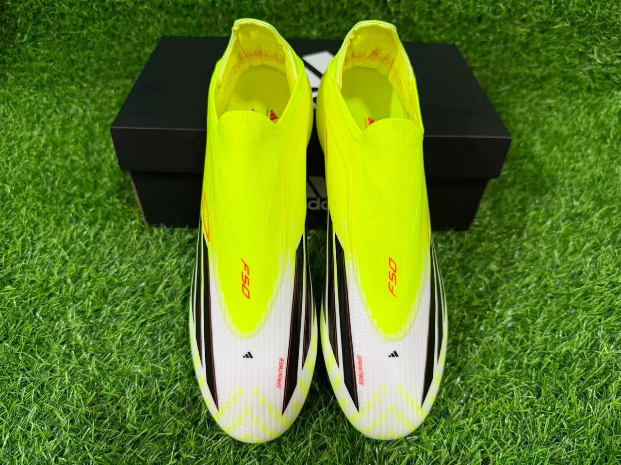Adidas F50 Neon Yellow Black Firm-Ground Soccer Shoes 5