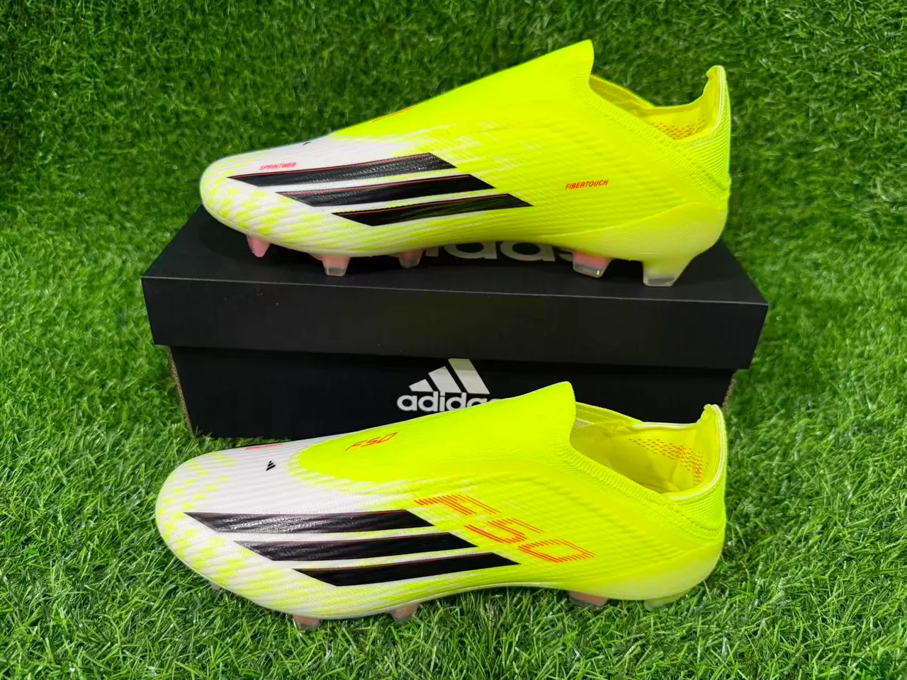 Adidas F50 Neon Yellow Black Firm-Ground Soccer Shoes 8