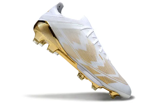 Adidas F50 White and Gold Firm-Ground Soccer Shoes 2