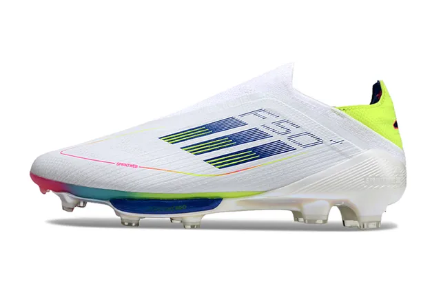 Adidas F50 সাদা বহুরঙা লো-কাট সক-ফিট আপার ইরিডেসেন্ট হিল কাউন্টার Firm-Ground ফুটবল জুতা 7