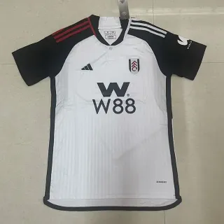 Adidas Fulham FC Home White Black Red Short-Sleeve Collared Jersey