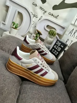 Adidas Gazelle Light Gray Navy Orange Gum Lifestyle Sneakers 19