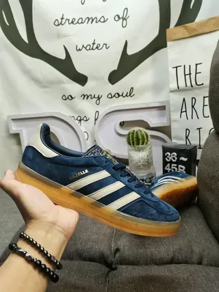 Adidas Gazelle Tênis Lifestyle de Camurça Azul Marinho 5