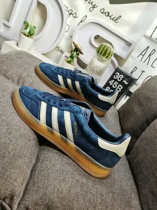 Adidas Gazelle Tênis Lifestyle de Camurça Azul Marinho 7