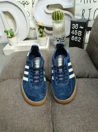 Adidas Gazelle Tênis Lifestyle de Camurça Azul Marinho 10