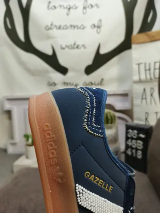 Adidas Gazelle Navy Blue Suede Lifestyle Sneakers 3