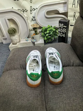 Adidas Gazelle White Green Red Gum Lifestyle Sneakers 8