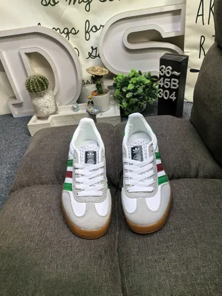 Adidas Gazelle White Green Red Gum Lifestyle Sneakers 10