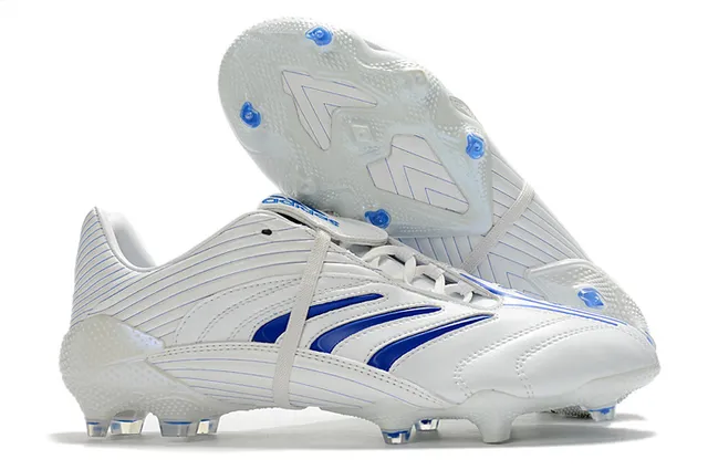 Adidas সোনালি সাদা ধাতব সিন্থেটিক উপরের রিবড টেক্সচার দৃঢ় মাটির ফুটবল জুতা 9