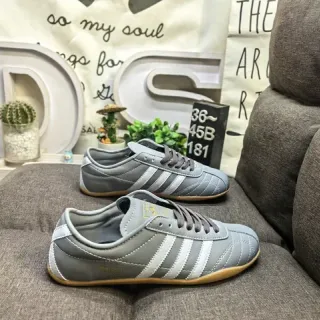 एडिडास ग्रे बीज Low-Top Leather Upper लाइफस्टाइल स्नीकर्स