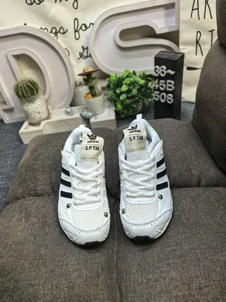 Adidas Gray Black Breathable Mesh Upper Three-Stripe Side Panel Sneakers 10