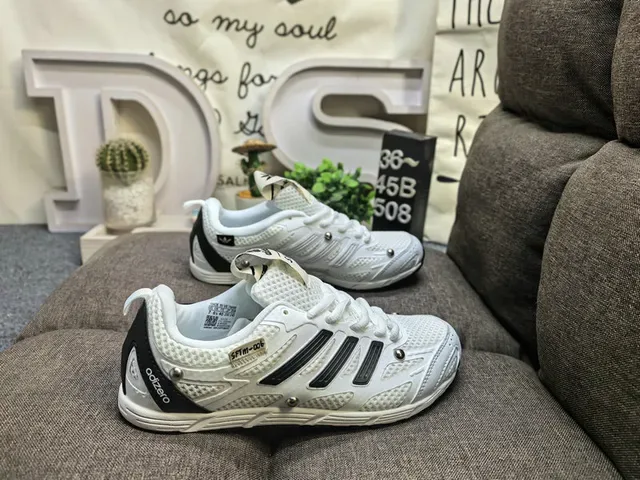 Adidas Gray Black Breathable Mesh Upper Three-Stripe Side Panel Sneakers 11