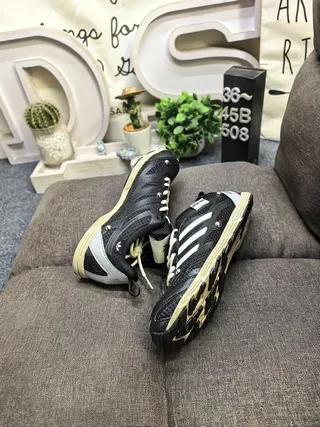 Adidas Gray Black Breathable Mesh Upper Three-Stripe Side Panel Sneakers 16