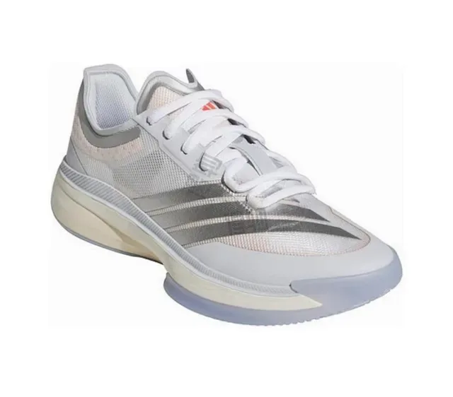 Adidas Gray Silver Mesh Metallic Three Stripes Lifestyle Sneakers 2